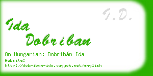 ida dobriban business card